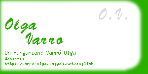 olga varro business card