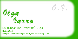 olga varro business card